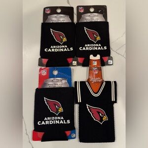 NFL‎ Arizona Cardinals Can Holder Koozie & Bottle Jersey-(Set Of 4)